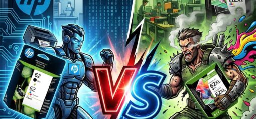 Cartouches 62 HP VS cartouches 62XL Washope (Crédit : Alex.I)